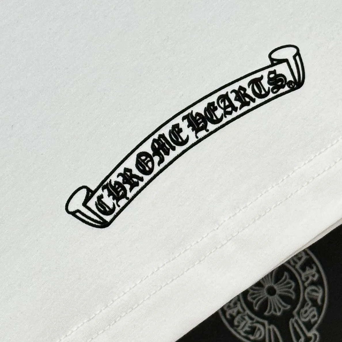 P180 Chrome Hearts 25 high version fabrics made of 300g high-density cotton, no deformation, no shrinkage, complete with three labels, same style for men and women, process: sleeve embroidery + digital printing, color: white, black, fluorescent green, SIZE: S-XL